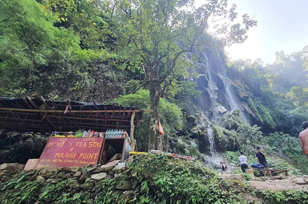 Satender Kaka serving black tea near Patna Waterfall