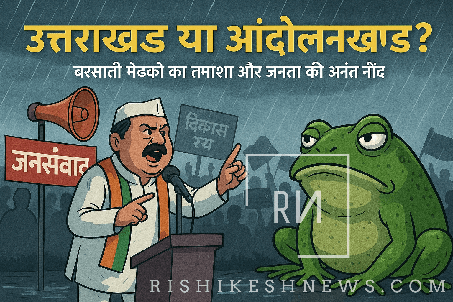उत्तराखंड या आंदोलनखण्ड? बरसाती मेंढकों का तमाशा और जनता की अनंत नींद
