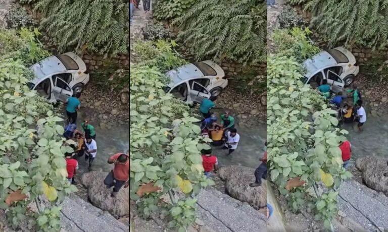 ऋषिकेश: राफ्टिंग गाइड्स ने दिखाई बहादुरी, पुल से गिरी टैक्सी में फंसे व्यक्ति की बचाई जान 6 ऋषिकेश: राफ्टिंग गाइड्स ने दिखाई बहादुरी, पुल से गिरी टैक्सी में फंसे व्यक्ति की बचाई जान