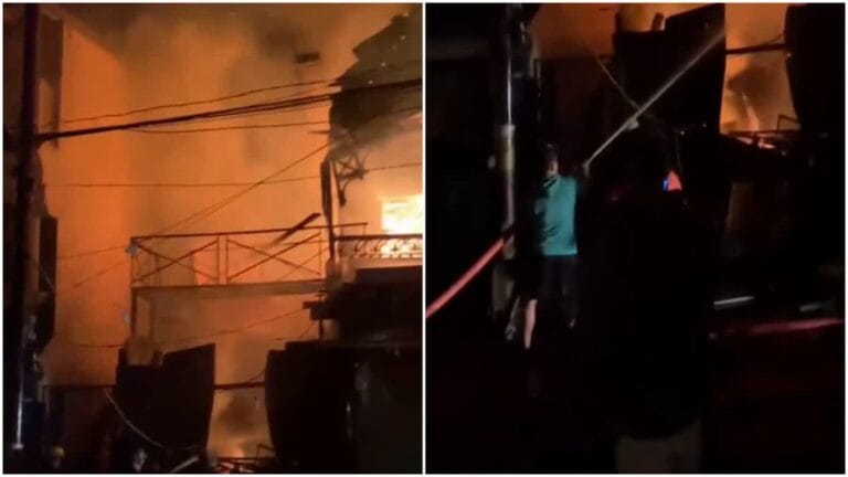 ओल्ड लंदन हाउस में फिर लगी आग