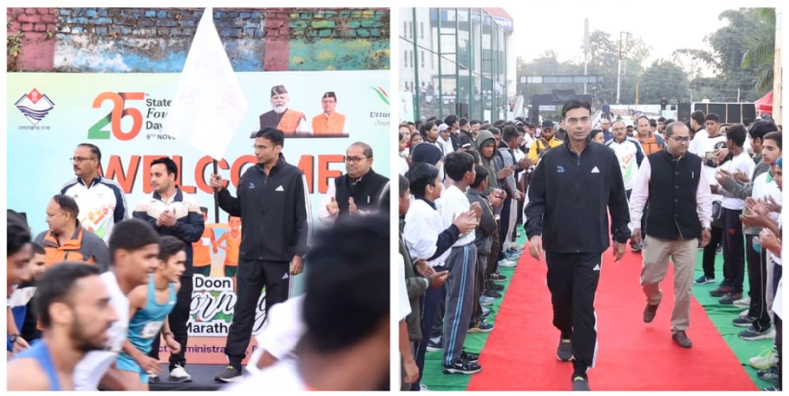स्थापना दिवस की उमंग में दौड़ा देहरादून — डीएम बोले, “मैराथन एकता और ऊर्जा का प्रतीक” 1 25 साल उत्तराखंड: दून की सड़कों पर उतरे सैकड़ों धावक, मैराथन में दिखा जोश