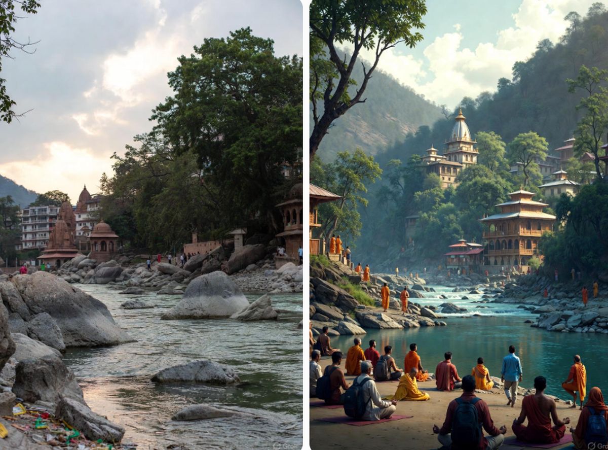 ऋषिकेश की आध्यात्मिकता खतरे में: भीड़, शोर और रील्स ने बदल दी शहर की पहचान 1 ऋषिकेश में गंगा घाटों पर शोर