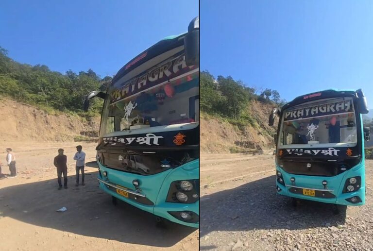 ब्रह्मपुरी चेकपोस्ट पर रुकने का इशारा अनदेखा, बस सीधे शिवपुरी पहुंची
