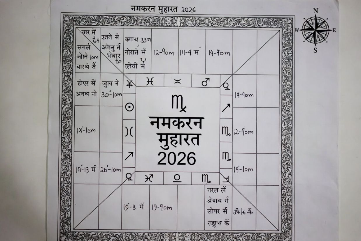 नामकरण मुहूर्त 2026: जनवरी से दिसंबर तक 93 शुभ तिथियां 1 नामकरण मुहूर्त 2026
