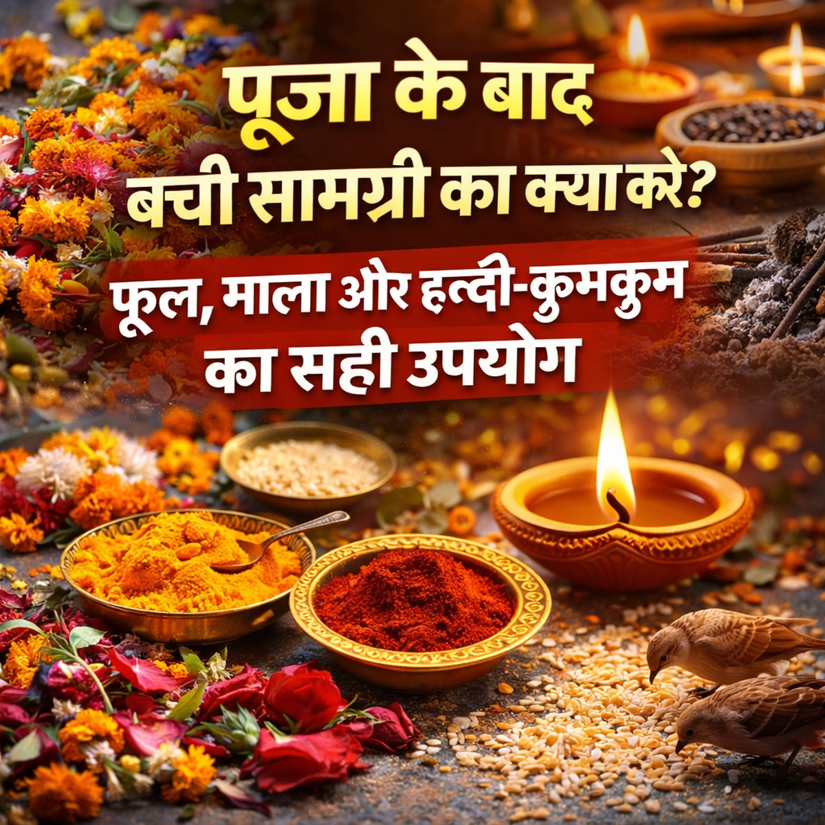 पूजा के बाद बची सामग्री कैसे इस्तेमाल करें? धार्मिक और पर्यावरण-अनुकूल तरीके