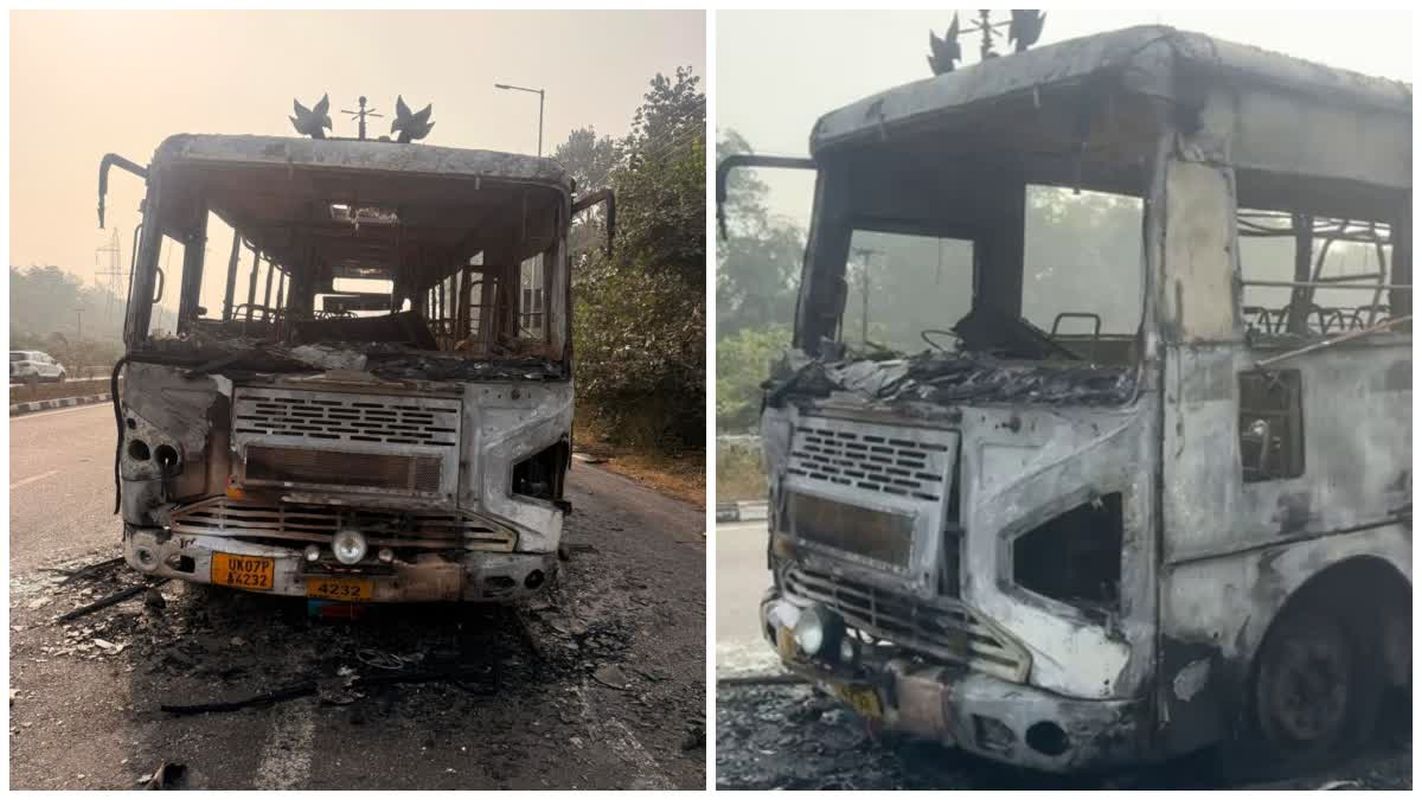 डोईवाला हादसा, लालतप्पड़ बस आग, रोडवेज बस, देहरादून समाचार, फायर ब्रिगेड