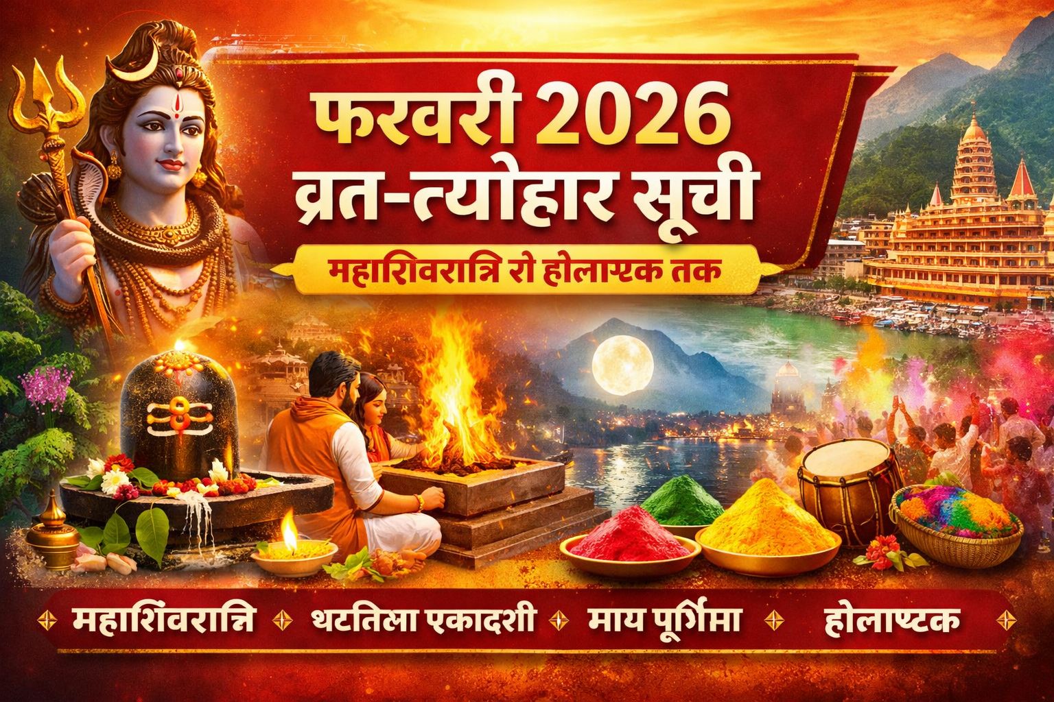 फरवरी 2026 व्रत-त्योहार सूची