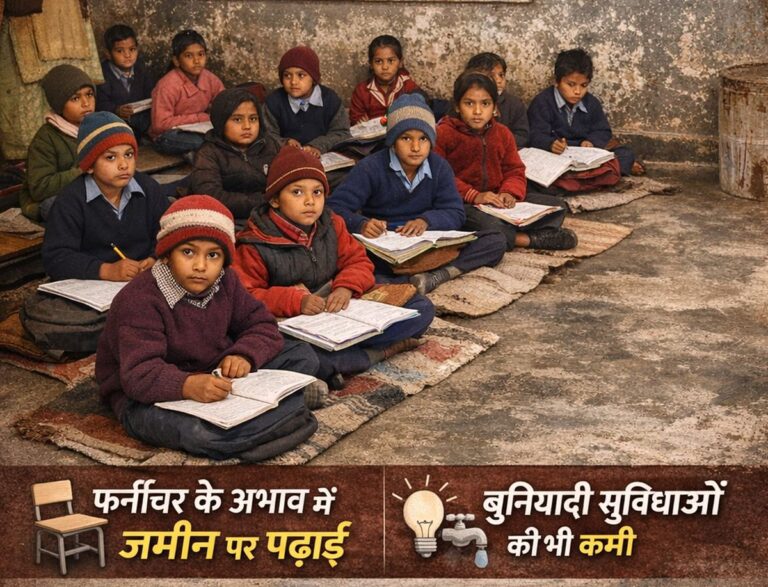 उत्तराखंड के स्कूलों की सच्चाई | हजारों बच्चे जमीन पर पढ़ने को मजबूर