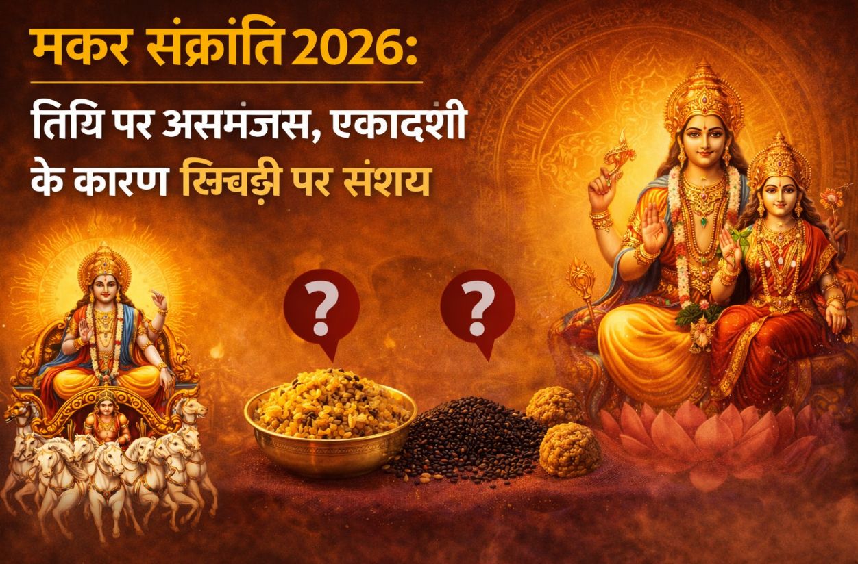 मकर संक्रांति 2026: तिथि पर असमंजस, एकादशी के कारण खिचड़ी पर संशय 1 मकर संक्रांति 2026