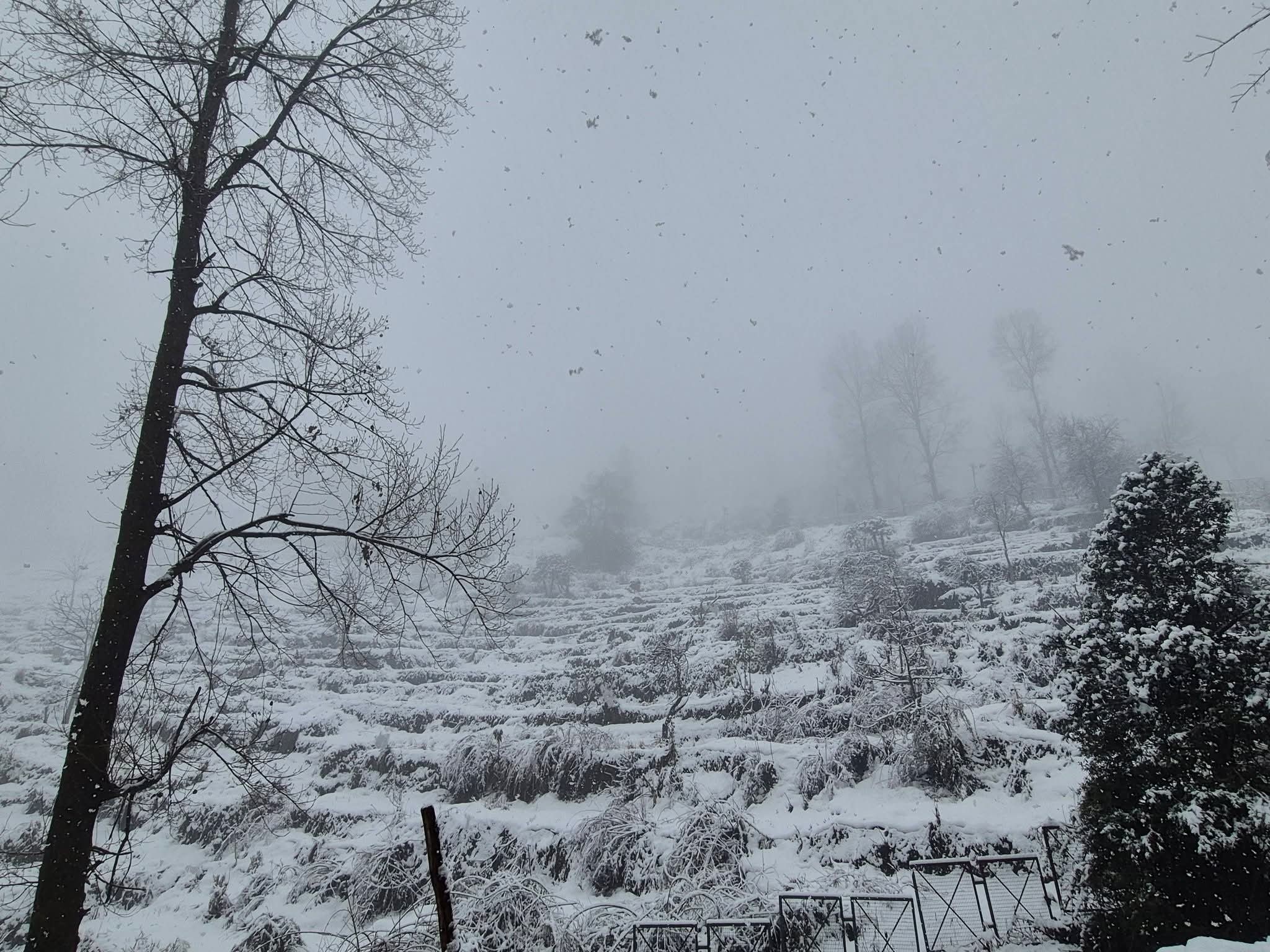 पिथौरागढ़ में भारी बर्फबारी | कुटी से आगे आदि कैलाश मार्ग बंद