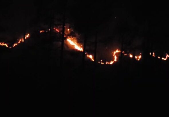 चमोली में जंगलों में भीषण आग | कई गांवों के पास पहुंचीं लपटें | धुएं से परेशान लोग