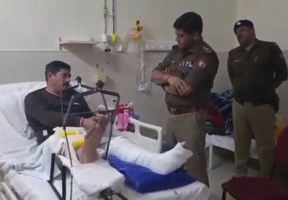 लालतप्पड़ हादसा: घायल एसआई से अस्पताल में मिले एसएसपी